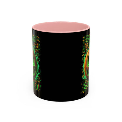 Blessed Samhain Green Jack Black Accent Mug by CreepyCrafts.boo