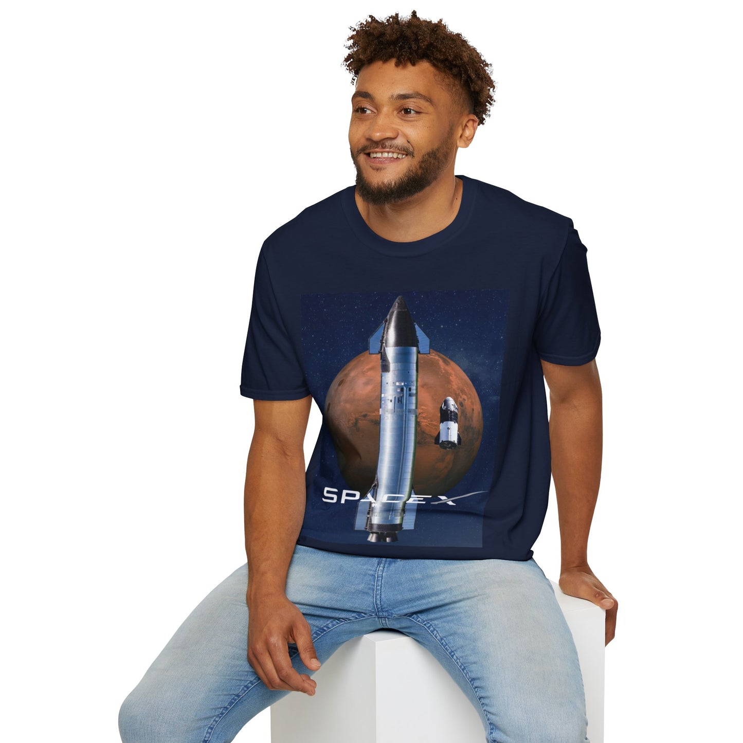 SpaceX Mars Unisex T-Shirt by cypherpunkgear.com