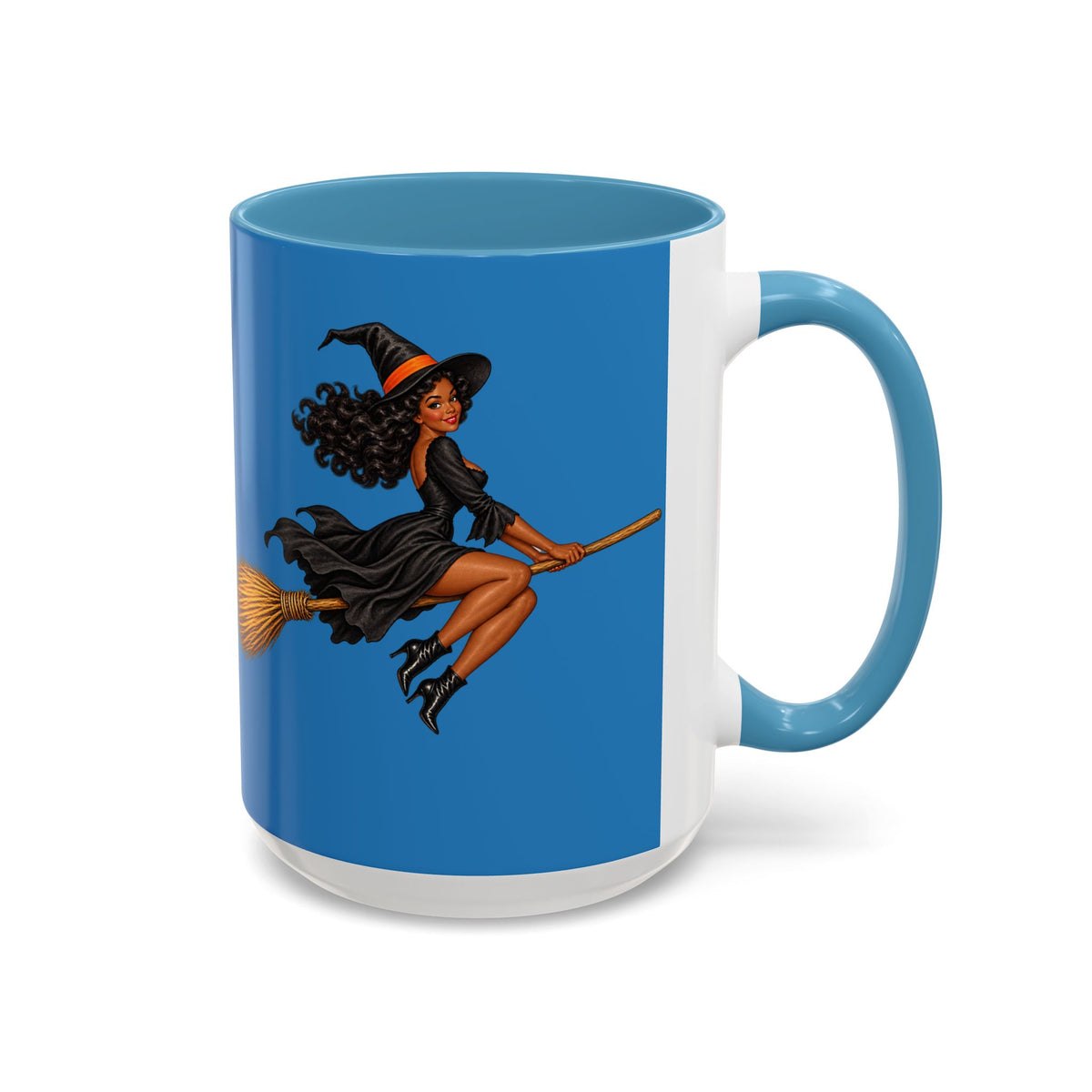 Velvet Vex Blue Accent Mug by CreepyCrafts.boo