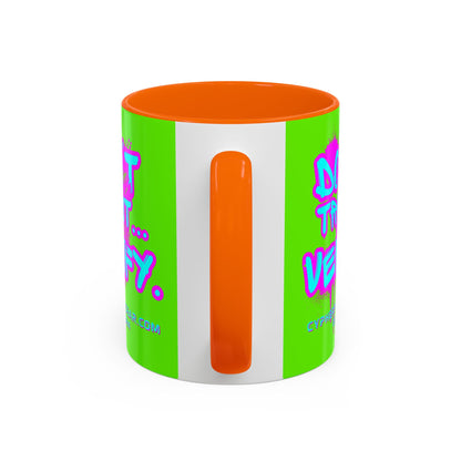 Don't Trust...Verify. Green Accent Mug by cypherpunkgear.com