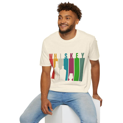 Whiskey spelled with an 'e' Light colors Unisex T-Shirt by cypherpunkgear.com