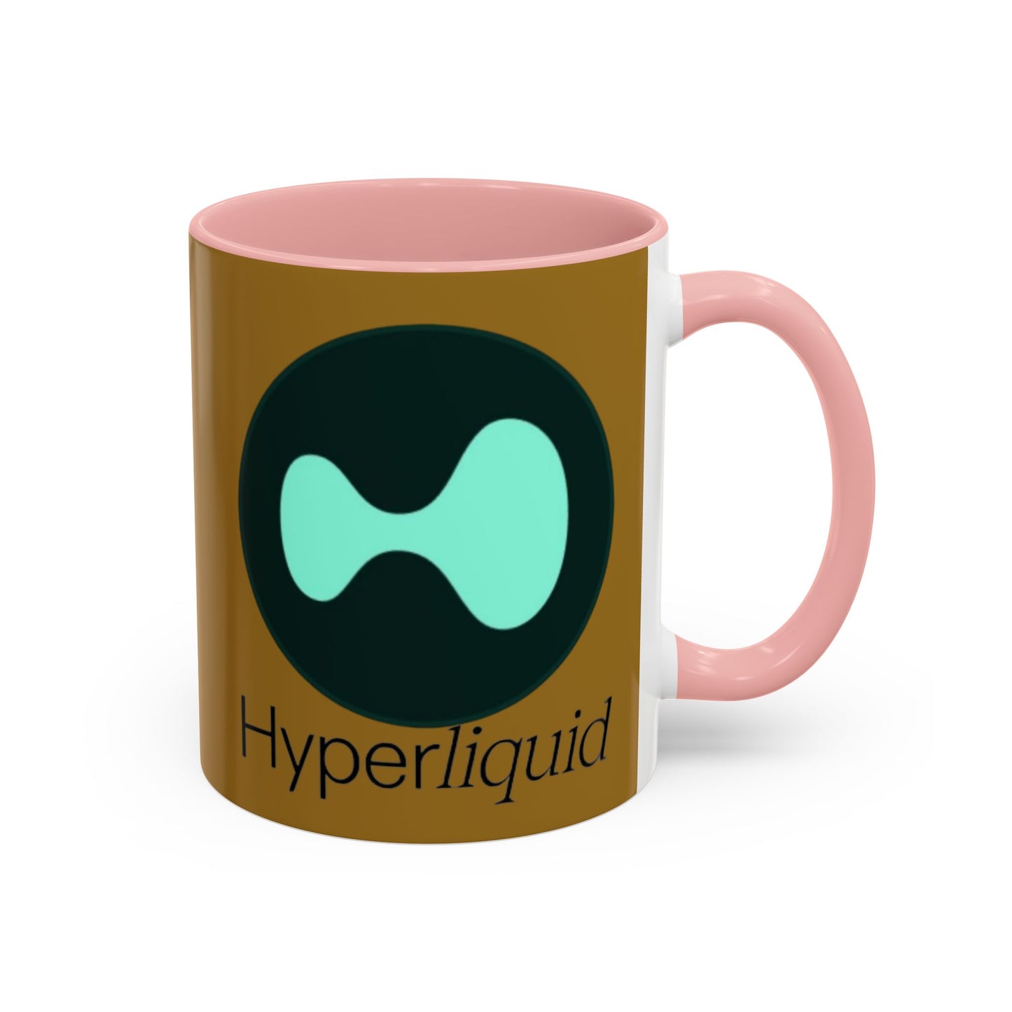 Hyperliquid Black font Brown Accent Mug by cypherpunkgear.com