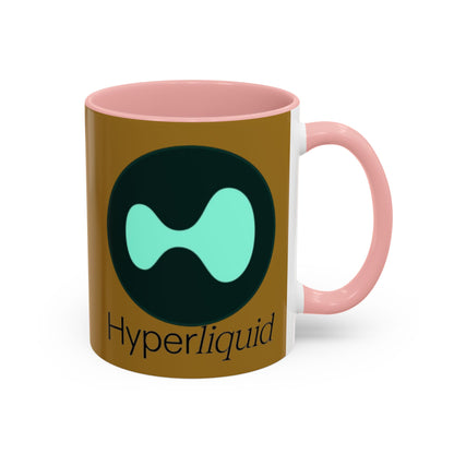Hyperliquid Black font Brown Accent Mug by cypherpunkgear.com