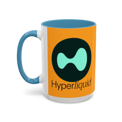 Hyperliquid Black font Orange Accent Mug by cypherpunkgear.com