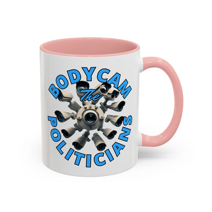 Bodycam the Politicians Cameras White Accent Mug by cypherpunkgear.com