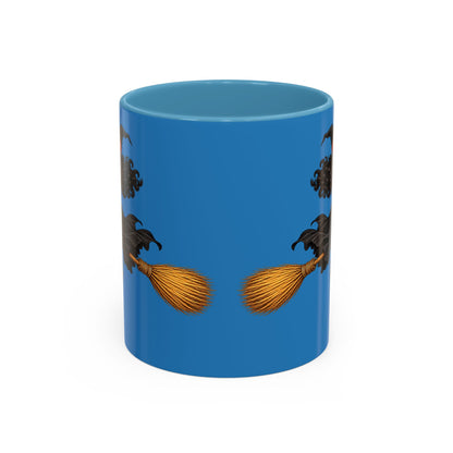 Velvet Vex Blue Accent Mug by CreepyCrafts.boo
