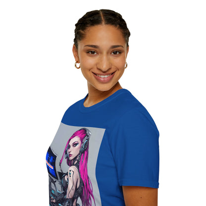 Netrunner Cyberpunk Dark colors Unisex T-Shirt by cypherpunkgear.com
