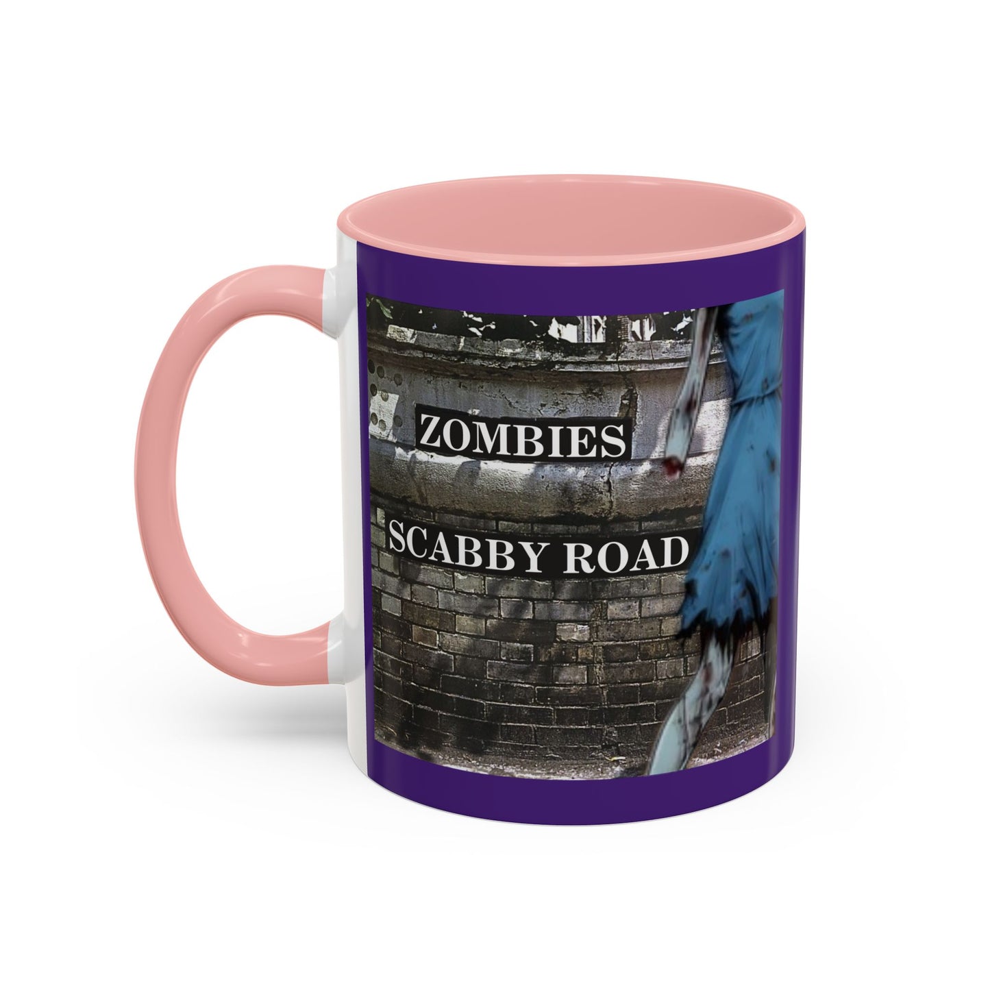 2-sided, Scabby Road Purple Accent Mug by CreepyCrafts.boo