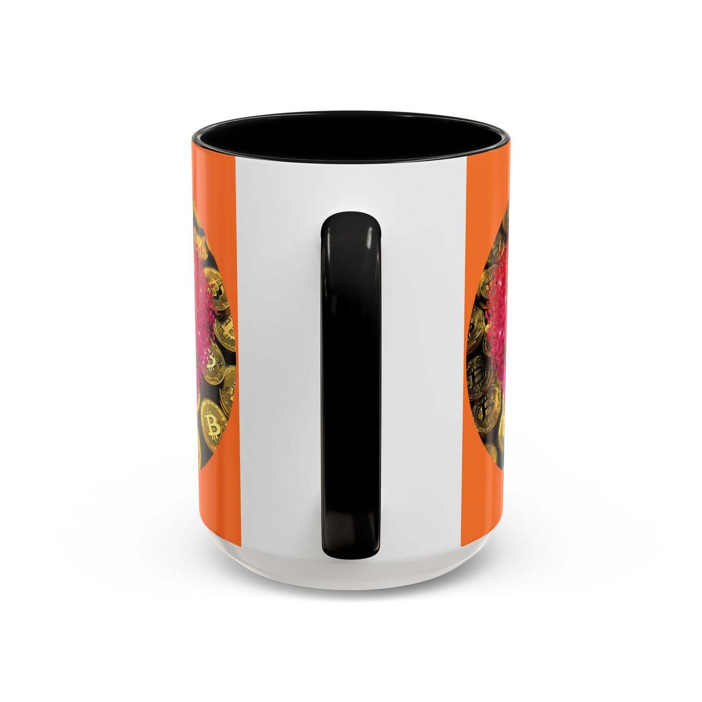 Bitcoin is My Valentine Orange Accent Mug by cypherpunkgear.com