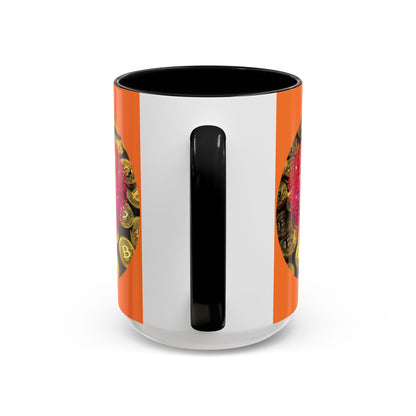 Bitcoin is My Valentine Orange Accent Mug by cypherpunkgear.com