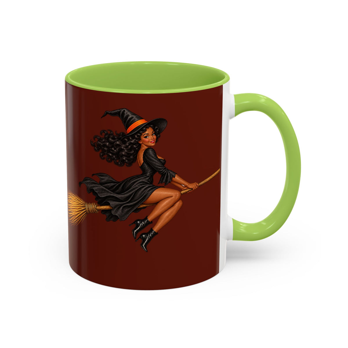 Velvet Vex Brown Accent Mug by CreepyCrafts.boo