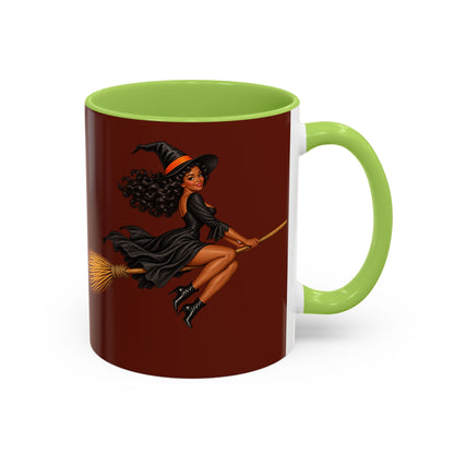 Velvet Vex Brown Accent Mug by CreepyCrafts.boo