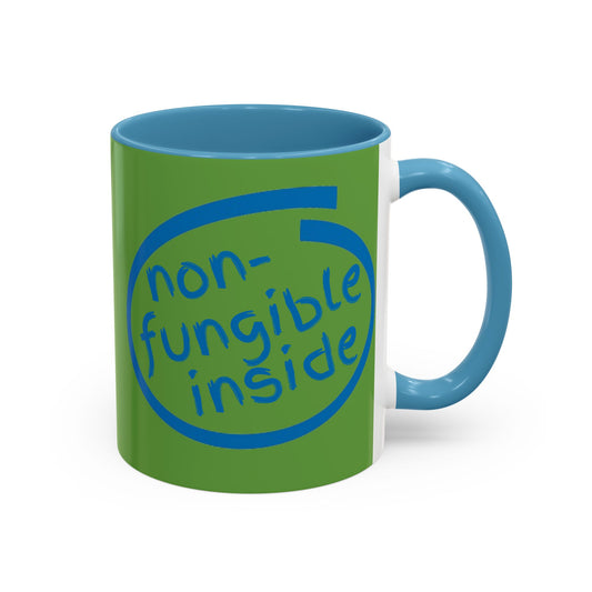 Non-Fungible Inside Green Accent Mug by cypherpunkgear.com