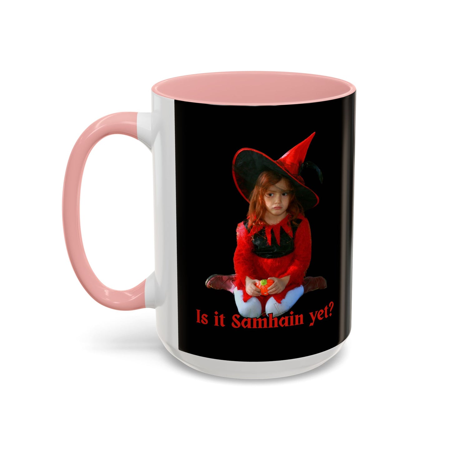 Is it Samhain yet? Black Accent Mug by CreepyCrafts.boo