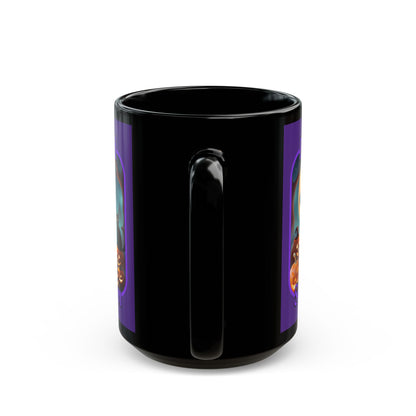 Blessed Samhain Cute Witch Purple font Purple Mug by CreepyCrafts.boo