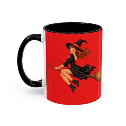 Hazel Hex Red Accent Mug by CreepyCrafts.boo