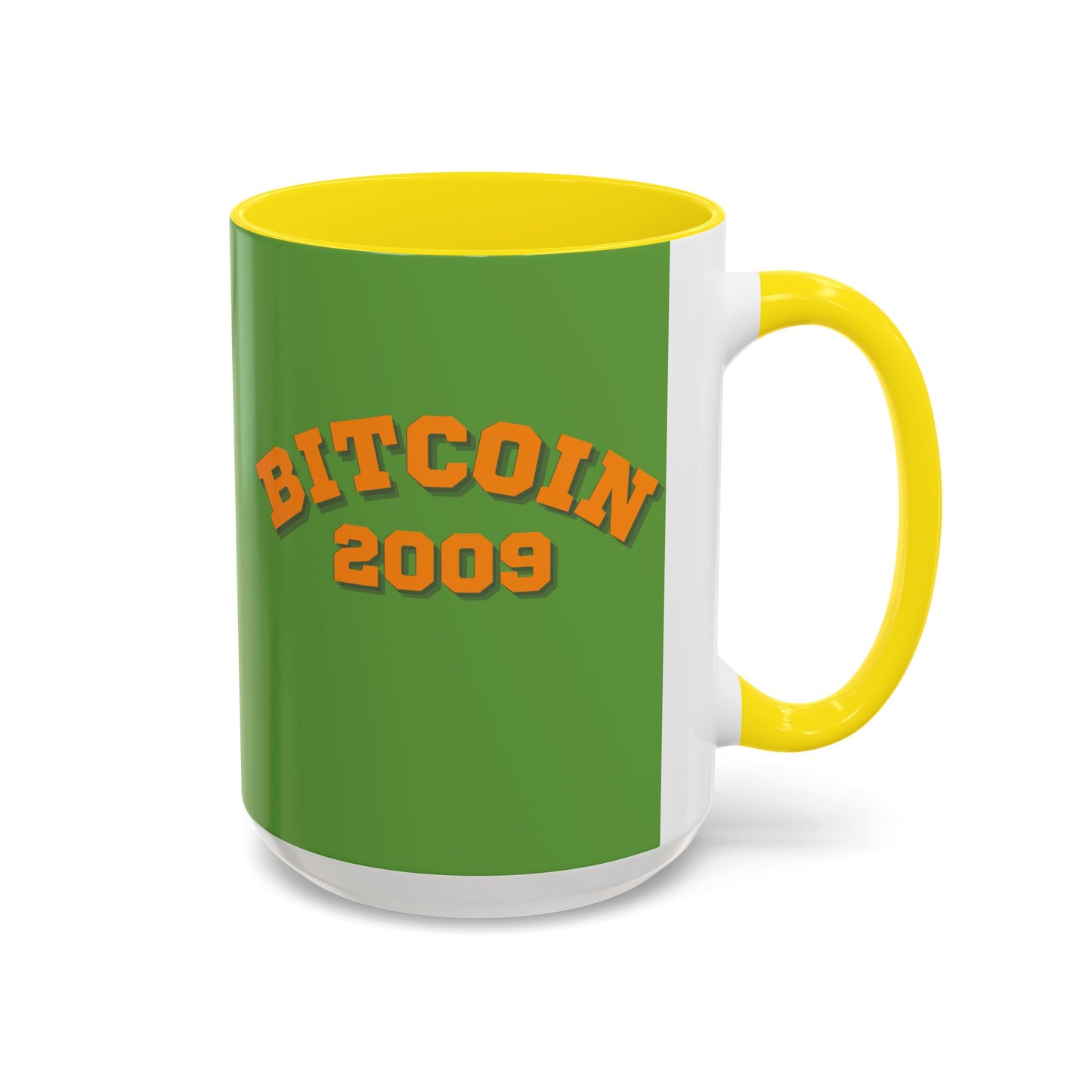 Bitcoin 2009 Green Accent Mug by cypherpunkgear.com