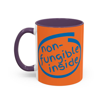 Non-Fungible Inside Orange Accent Mug by cypherpunkgear.com