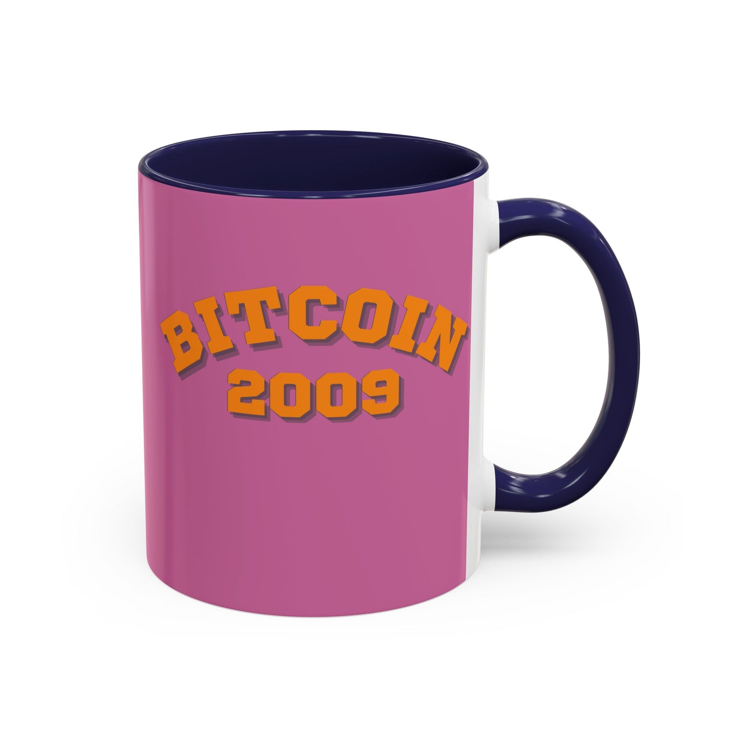 Bitcoin 2009 Pink Accent Mug by cypherpunkgear.com