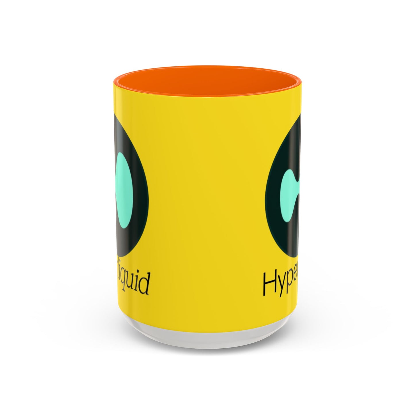 Hyperliquid Black font Yellow Accent Mug by cypherpunkgear.com