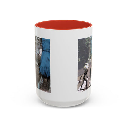 2-sided, Scabby Road White Accent Mug by CreepyCrafts.boo