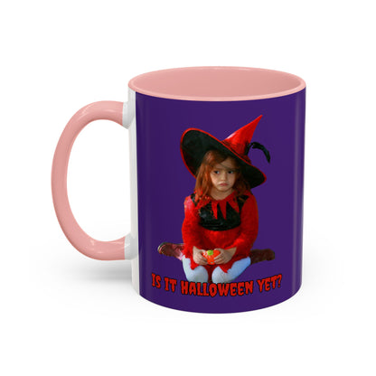 Is it Halloween yet? Purple Accent Mug by CreepyCrafts.boo