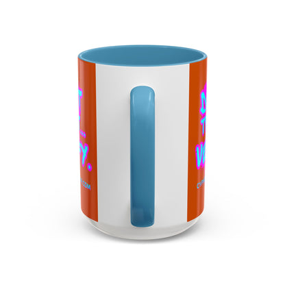 Don't Trust...Verify. Orange Accent Mug by cypherpunkgear.com