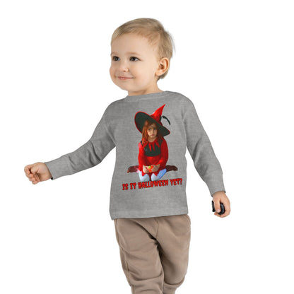Is it Halloween yet? Toddler Long Sleeve Tee by CreepyCrafts.boo