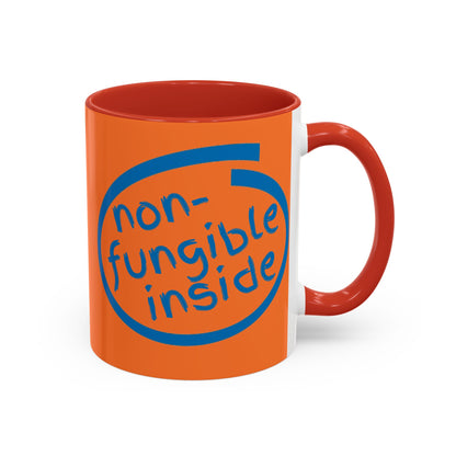 Non-Fungible Inside Orange Accent Mug by cypherpunkgear.com