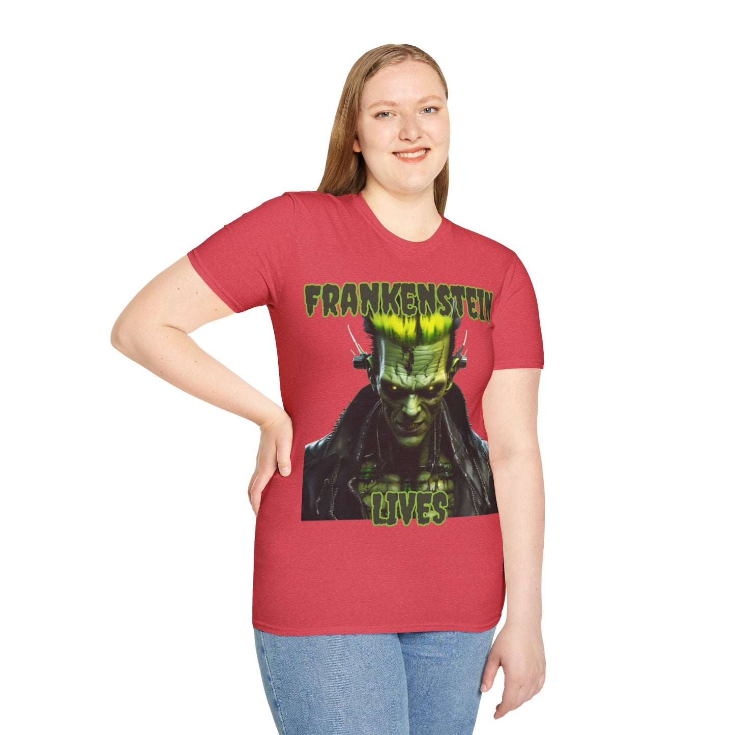 Frankenstein Lives Light colors Unisex T-Shirt by CreepyCrafts.boo