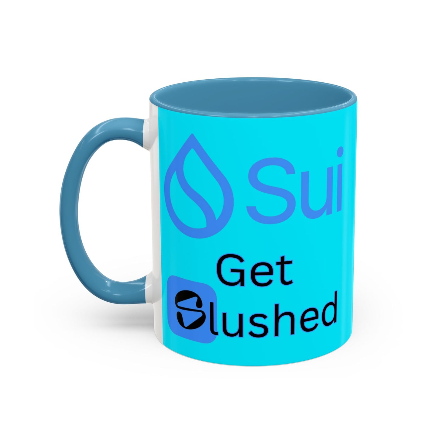 Sui: Get Slushed Light Blue Accent Mug by cypherpunkgear.com