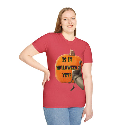Is it Halloween yet? Skeleton's Giant Pumpkin Light colors Unisex T-Shirt by CreepyCrafts.boo