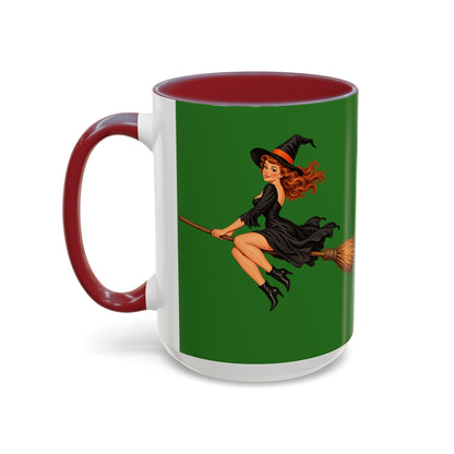 Hazel Hex Green Accent Mug by CreepyCrafts.boo