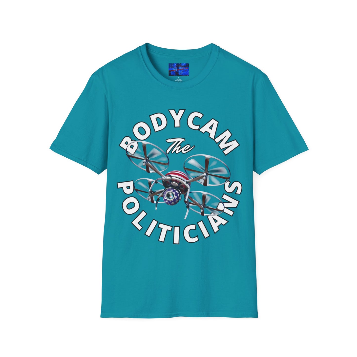 Bodycam the Politicians Drone Dark colors Unisex T-Shirt by cypherpunkgear.com