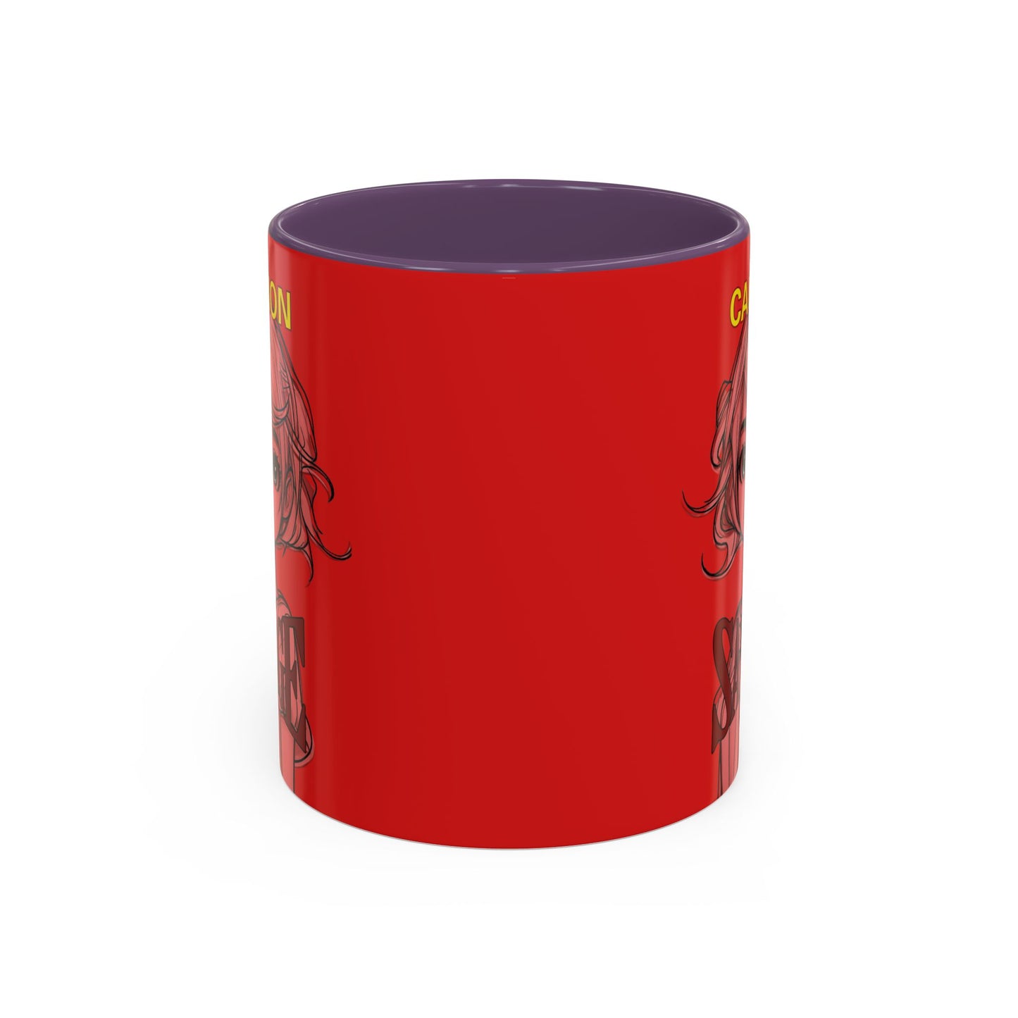 Caution, Savage Red Accent Mug by cypherpunkgear.com