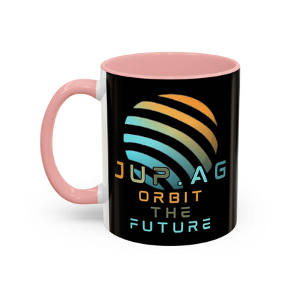 Jupiter (JUP) Orbit the Future Black Accent Mug by cypherpunkgear.com