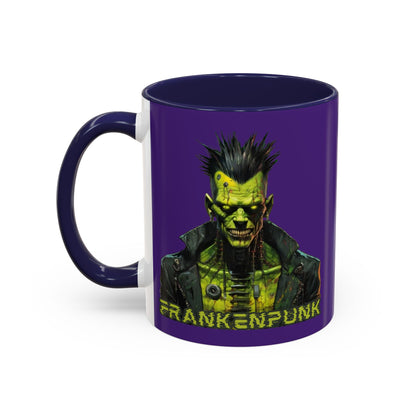 Frankenpunk Purple Accent Mug by CreepyCrafts.boo