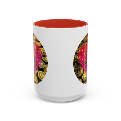 Bitcoin is My Valentine White Accent Mug by cypherpunkgear.com