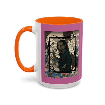 Yōkai Happy Halloween Pink Accent Mug by CreepyCrafts.boo