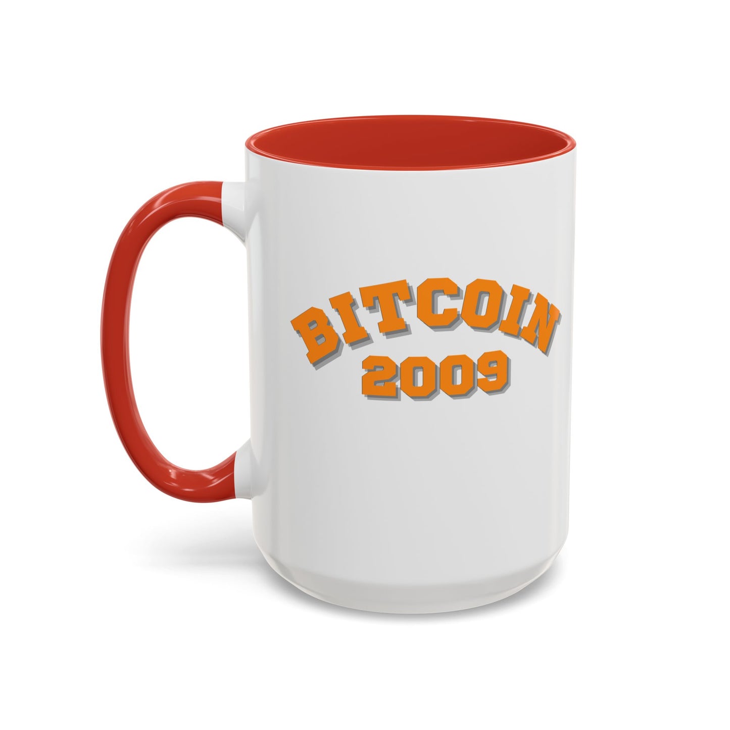 Bitcoin 2009 White Accent Mug by cypherpunkgear.com
