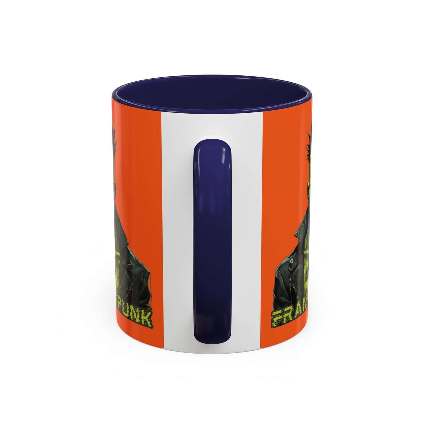 Frankenpunk Orange Accent Mug by CreepyCrafts.boo
