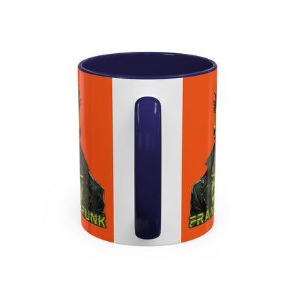Frankenpunk Orange Accent Mug by CreepyCrafts.boo