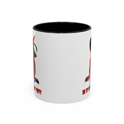 Is it Halloween yet? White Accent Mug by CreepyCrafts.boo