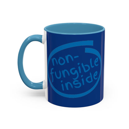 Non-Fungible Inside Dark Blue Accent Mug by cypherpunkgear.com