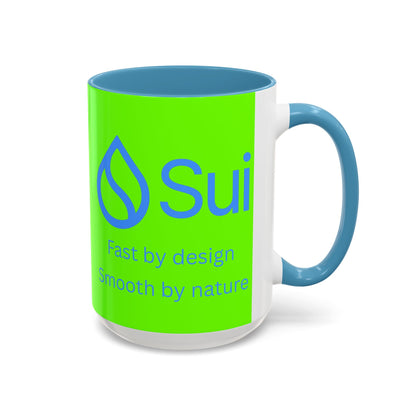 SUI Green Accent Mug by cypherpunkgear.com