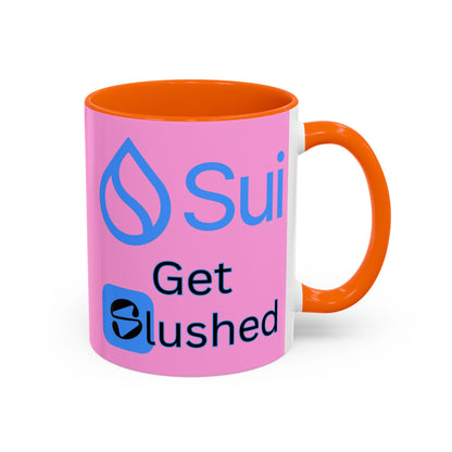 Sui: Get Slushed Pink Accent Mug by cypherpunkgear.com