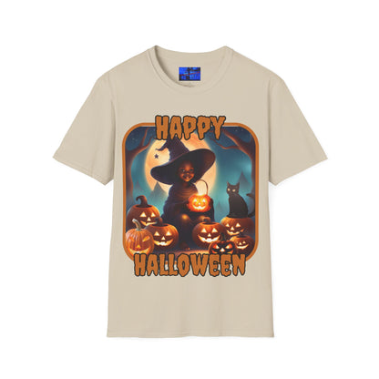 Happy Halloween Cute Witch ORfont LTcolors Unisex T-Shirt by cypherpunkgear