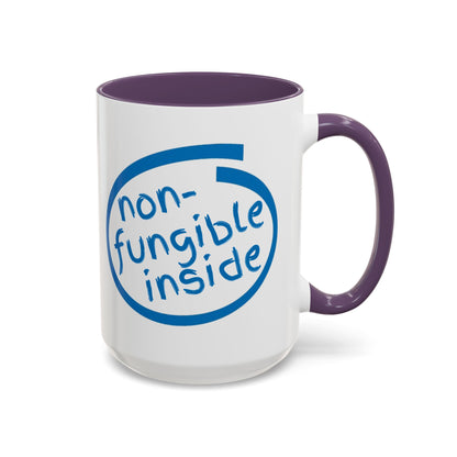 Non-Fungible Inside White Accent Mug by cypherpunkgear.com