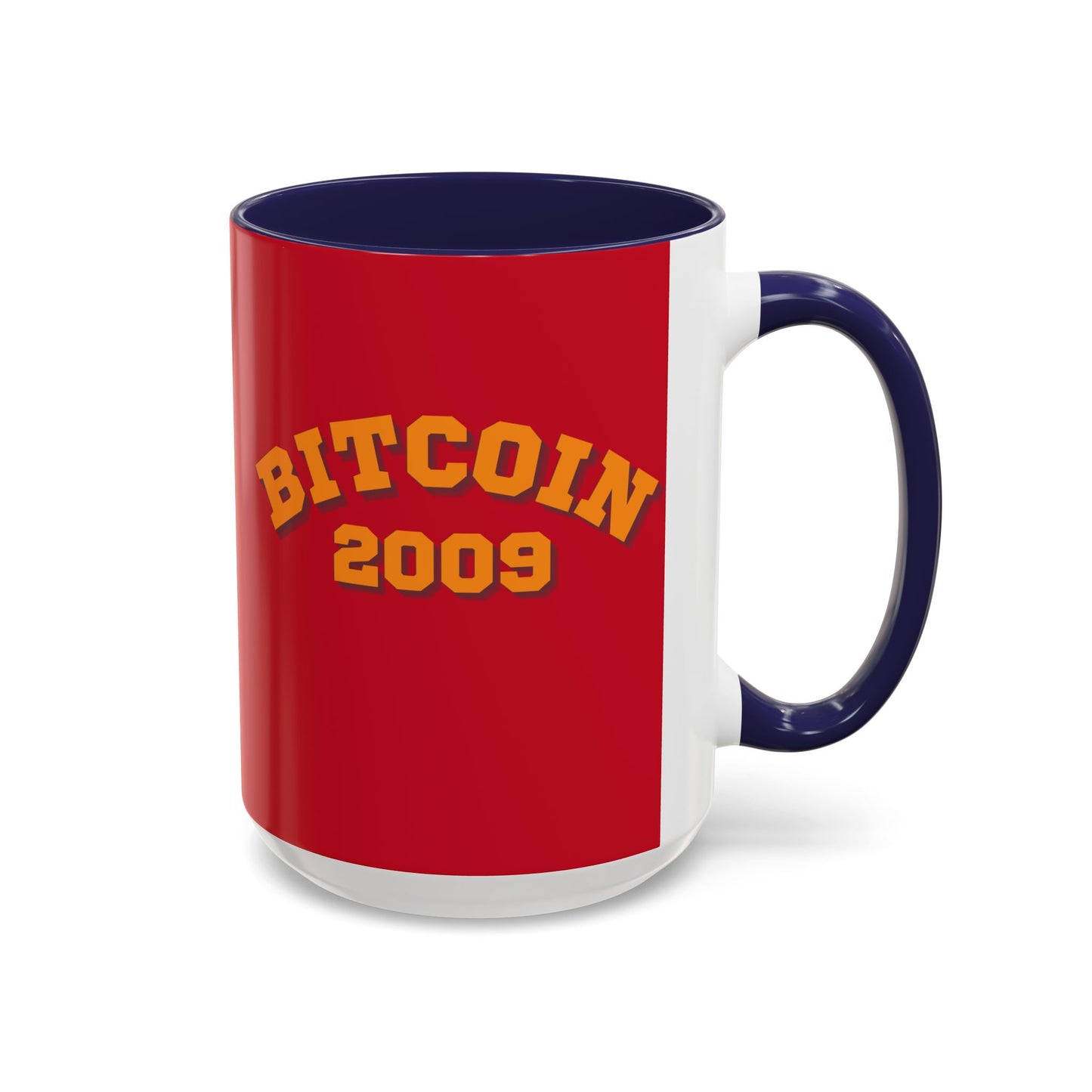 Bitcoin 2009 Red Accent Mug by cypherpunkgear.com