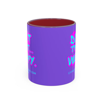 Don't Trust...Verify. Light Purple Accent Mug by cypherpunkgear.com